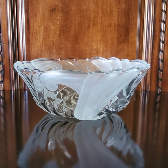 🌊 10 1/2" Large Crystal Ocean Waves 🌊 Bowl by Crystal Clear Studios Japan - Picture 12 of 15